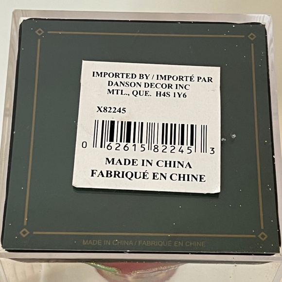 Glass CHRISTMAS ORNAMENT Red Bell Hand Decorated Ornate Large 4”Danson - Picture 8 of 9